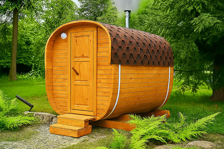 Баня квадро-бочка 2 метра
