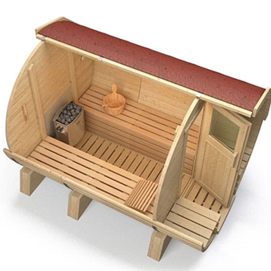 Баня-бочка 2 метра